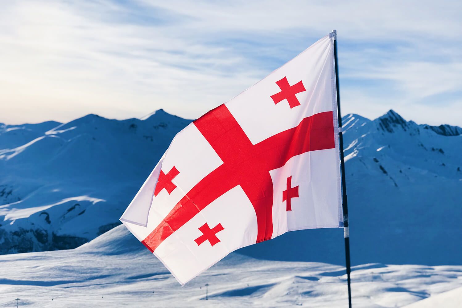 На фото флаг Грузии